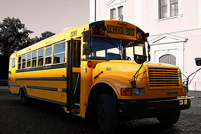 US-Schulbus in Leipzig